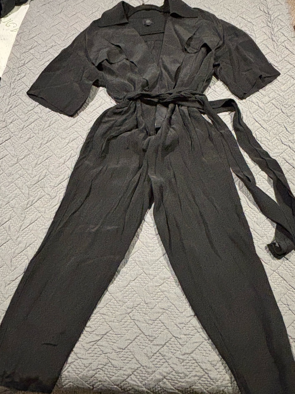Banana Republic Black Wrap Jumpsuit with Waist Tie